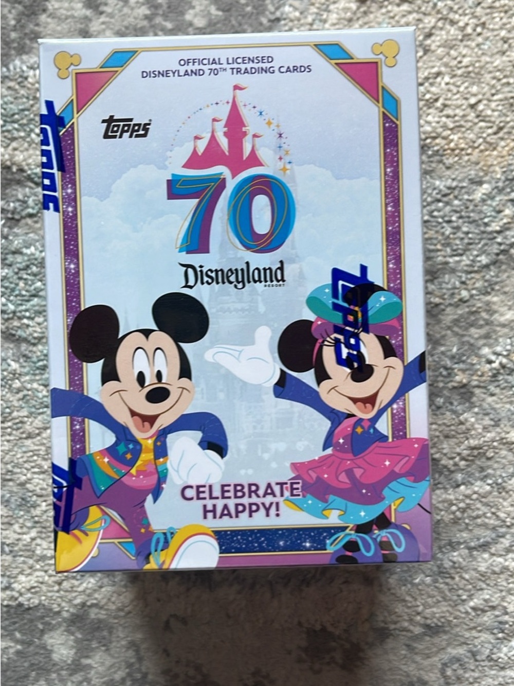 Topps Disneyland 70th Celebration Trading Cards - Blue, Pink, Purple